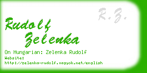 rudolf zelenka business card